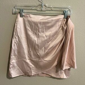 Light pink silk wrap skirt. Size XS.